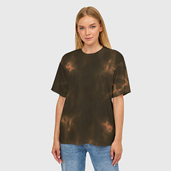 Футболка оверсайз женская The color is brown, цвет: 3D-принт — фото 2