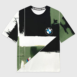 Футболка оверсайз женская BMW логотип, цвет: 3D-принт
