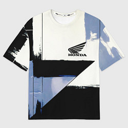 Футболка оверсайз женская Honda логотип, цвет: 3D-принт