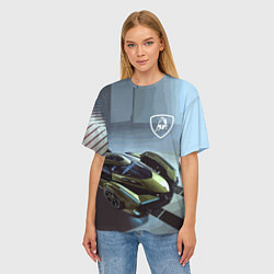Футболка оверсайз женская Lamborghini - motorsport extreme, цвет: 3D-принт — фото 2