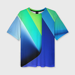Футболка оверсайз женская Color blue green, цвет: 3D-принт