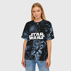 Футболка оверсайз женская Star wars персонажи из звездных войн, цвет: 3D-принт — фото 2