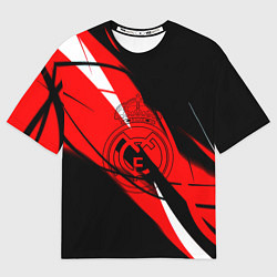 Футболка оверсайз женская Real Madrid текстура, цвет: 3D-принт