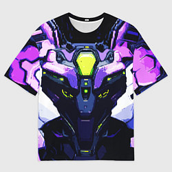 Футболка оверсайз женская Cyberpunk purple armor, цвет: 3D-принт