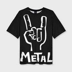 Футболка оверсайз женская Metall, цвет: 3D-принт