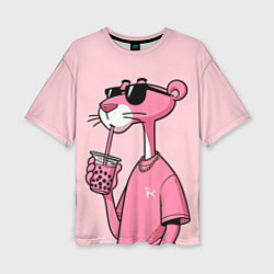 Футболка оверсайз женская Розовая пантера, цвет: 3D-принт