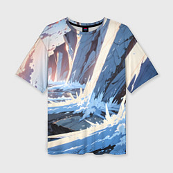 Футболка оверсайз женская Энергия льда, цвет: 3D-принт