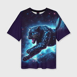 Футболка оверсайз женская Fantastic star panther - ai art fantasy, цвет: 3D-принт