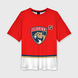 Футболка оверсайз женская Флорида Пантерз хоккей, цвет: 3D-принт