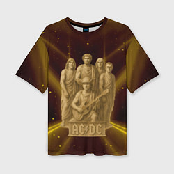 Футболка оверсайз женская ACDC стиль памятника, цвет: 3D-принт