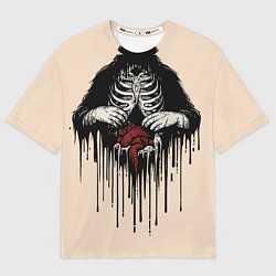 Футболка оверсайз женская Опасные руки, цвет: 3D-принт