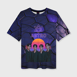 Женская футболка оверсайз Astro retro style