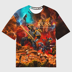 Футболка оверсайз женская Лман Русс примарх Космических Волков, цвет: 3D-принт