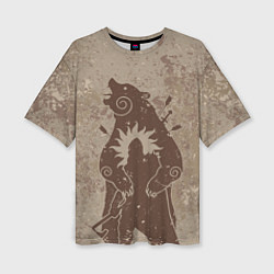 Футболка оверсайз женская Медведь хранитель, цвет: 3D-принт