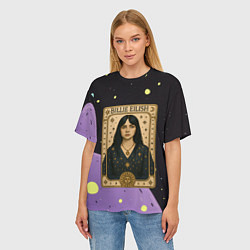 Футболка оверсайз женская Билли Айлиш в стиле Таро, цвет: 3D-принт — фото 2