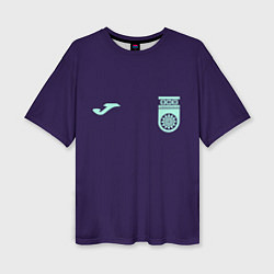 Футболка оверсайз женская ФК Уфа - форма с текстурой, цвет: 3D-принт