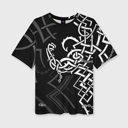 Футболка оверсайз женская Бодибилдинг гимнастика в узорах, цвет: 3D-принт