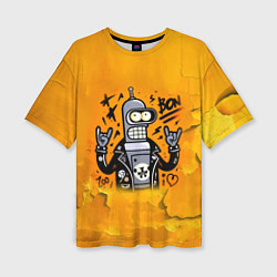 Футболка оверсайз женская Cool Bender - graffiti, цвет: 3D-принт