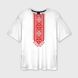 Футболка оверсайз женская Славянская стилистика Русича, цвет: 3D-принт