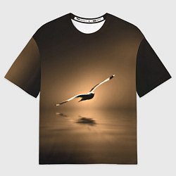 Футболка оверсайз женская Летящая птица, цвет: 3D-принт