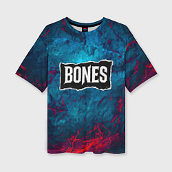 Футболка оверсайз женская Логотип Bones, цвет: 3D-принт