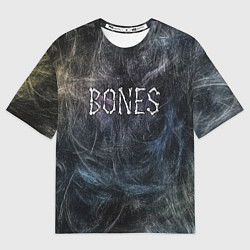 Футболка оверсайз женская Bones из костей, цвет: 3D-принт
