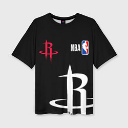 Футболка оверсайз женская Хьюстон Рокетс - НБА команда, цвет: 3D-принт