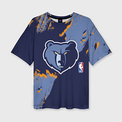 Женская футболка оверсайз Мемфис Гриззлис - логотип команды