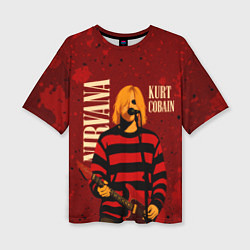 Женская футболка оверсайз Нирвана, гранж из 90-х