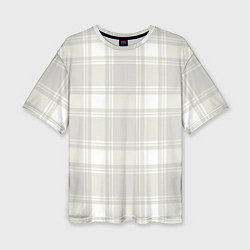 Футболка оверсайз женская Checked white completely, цвет: 3D-принт