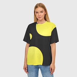 Футболка оверсайз женская Лава лампа макро баланс абстракция, цвет: 3D-принт — фото 2