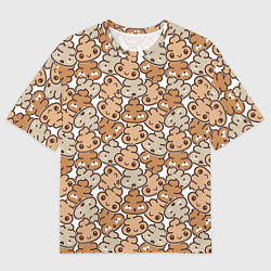 Женская футболка оверсайз Какашки