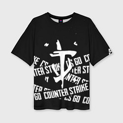 Футболка оверсайз женская Doom x counter strike, цвет: 3D-принт