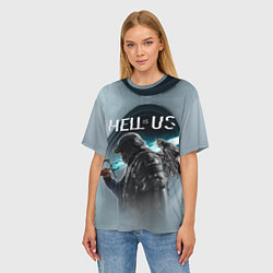 Футболка оверсайз женская Main hero Hell is us, цвет: 3D-принт — фото 2