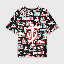 Футболка оверсайз женская Doom x fortnite glitch, цвет: 3D-принт