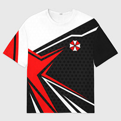 Футболка оверсайз женская Umbrella - red uniform, цвет: 3D-принт