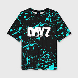 Женская футболка оверсайз Dayz голубые краски