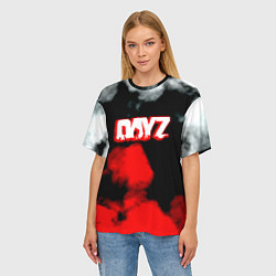 Футболка оверсайз женская Dayz дым текстура, цвет: 3D-принт — фото 2