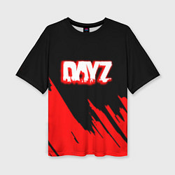 Футболка оверсайз женская Dayz штрихи красок, цвет: 3D-принт