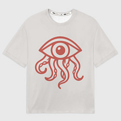 Футболка оверсайз женская Глаз с щупальцами осьминога, цвет: 3D-принт