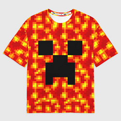 Футболка оверсайз женская Лавовый крипер, цвет: 3D-принт