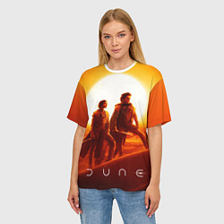 Футболка оверсайз женская Пол Атрейдес и Чани Dune part two, цвет: 3D-принт — фото 2