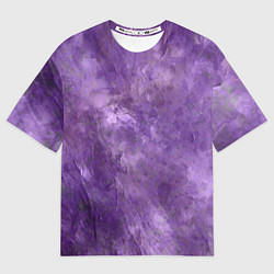 Женская футболка оверсайз Абстракция - violet oil painting