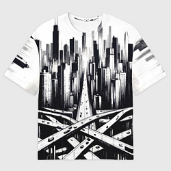 Женская футболка оверсайз American metropolis