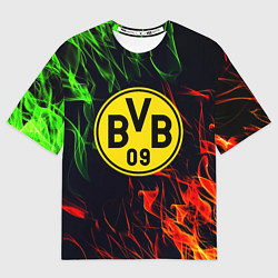 Футболка оверсайз женская Borussia flame toxic, цвет: 3D-принт