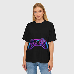 Футболка оверсайз женская Gamepad, цвет: 3D-принт — фото 2