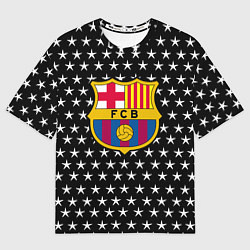 Футболка оверсайз женская Barcelona звезды, цвет: 3D-принт