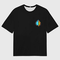 Женская футболка оверсайз Лучше вода у друга полноцветный узор