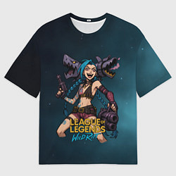 Женская футболка оверсайз League of Legends Jinx