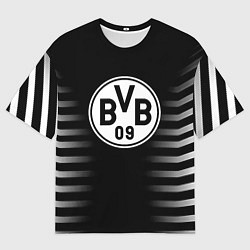 Футболка оверсайз женская Ювентус геометрия полосы, цвет: 3D-принт